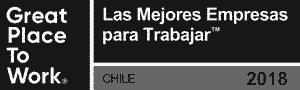 GREAT PLACE TO WORK: Una de las Mejores Empresas para Trabajar en Chile 2018.